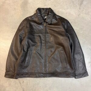 Vintage 90s Black Heavy Weight Leather Jacket